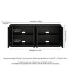 Hudson&Canal Mansfield 68"W Buffet Table - Black Grain-8