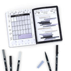 Tombow Dual Brush Pen, Grayscale, 10/Pack-Bullet Tip creates consistent lines