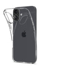 Spigen Crystal Flex for iPhone 16 - Crystal Clear-Mil-grade certified with Air Cushion Technology for extra protection