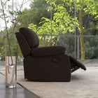 HOMCOM - Canapé inclinable double en cuir PU avec accoudoirs - brun-Structure en acier assurant une solidité fiable lors de l’utilisation 