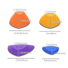 Outsunny Kids Stackable River Stone-Shaped Balance Stepping Stones 11-Piece Set-Anti-slip rubber rim and textured top surface prevent slips 