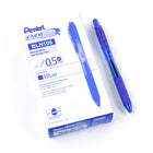 Pentel EnerGel-X Retractable Gel Roller Needle Tip - 0.5 mm - Blue - 12 Pack  -Rubber grip for maximum comfort and control.