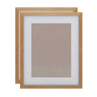 Decent Living - Cadre photo en bois massif - Teck doré - 16x20pouce - Paquet de 2-Bois massif 100 % naturel (Okan/Teck)