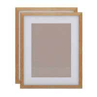 Decent Living - Cadre photo en bois massif - Teck doré - 16x20pouce - Paquet de 2-Bois massif 100 % naturel (Okan/Teck)