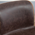 HOMCOM - Tabourets de bar pivotants en cuir PU hauteur comptoir - brun - paquet de 2-Repose-pieds inférieur pour éviter que les jambes ne pendent 
