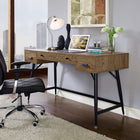 Modway Surplus 52" Office Desk - Walnut-Wood-grain patterned melamine top