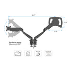 ShoppingAll 2-in-1 Adjustable Dual Gas Spring Arm Laptop & Monitor Desk Mount Stand - Black-Designed with gas spring system which gives great flexibility in optimizing your monitors and laptop positions