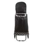 BIOS Living Rolling Shopping Cart - Black polka dots - 3 wheels -5