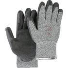 Jomac Canada Salt & Pepper Knit Gloves With Black Palm Coating, Size Small/7 - 12 Pack-Coating Polyurethane