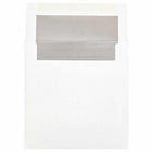 JAM Paper 6" x 6" Square Foil Lined Invitation Envelopes - White with Silver Foil - 25 Pack -Colour: White with Silver Foil Lined, Foil gives envelope natural looking shine