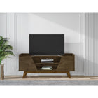 Manhattan Comfort Marcus 53.14" Mid-Century Modern TV Stand - Rustic Brown -Recommended for a 55" TV