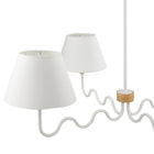 Modway Sunlit Squiggle 4-Arm Pendant Light - Natural/White-ETL Listed and Approved