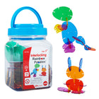 edxeducation Interlocking Rainbow Pebbles Mini Jar - Set of 72-Packaged in a PET jar
