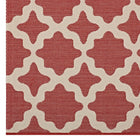 Modway Cerelia Moroccan Trellis Indoor/Outdoor Area Rug - 8 ft W x 10 ft L - Red/Beige-100% Soft Polypropylene