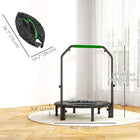 Soozier 40" Foldable Rebounder Trampoline for Adult-Foam handlebar and rubber foot sleeves, ensuring safety and comfort when exercising