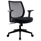 Staples - Fauteuil de bureau en tissu, de la collection Essentials, dossier en maille, noir-Coté pour une capacité de jusqu'à 275 lb