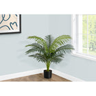 Monarch Specialties 34" Artificial Indoor Palm Tree - Floor - Black Pot-10 real touch, adjustable, lush green palm leaves add an exotic touch to any room