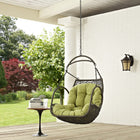 Modway Arbor Outdoor Patio Swing Chair Without Stand - Peridot-Sturdy Powder-Coated Steel Frame