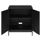 Hudson&Canal Whitman 28"W Accent Cabinet - Black Grain-Clean with a soft, dry cloth and no harsh chemicals or abrasive cleaning materials