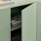 Modway Dahlia 55.5"  Fluted and Scalloped Sideboard Storage Cabinet - Sage-Waterfall Edge Frame