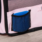 PawHut 49.2" Large Portable Exercise Pet Playpen with Carry Bag - Pink-Color: Pink & Beige