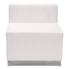 Flash Furniture – Chaise en cuir souple de la collection Alon ZB803CHWH, blanc-Chaise modulaire