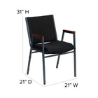 Flash Furniture 24" High Backless Clear Coated Metal Indoor Counter Height Stool with Square Seat - 4 Pack-Cherry Capped Arms