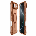 ITSKINS Hybrid_R Frost Compatible with MagSafe Case for iPhone 17 Air - Mocha-Extreme drop protection 3M/10Feet