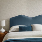 Modway Cosette Performance Velvet King Size Headboard - Cadet Blue-Contrast Piping Trim