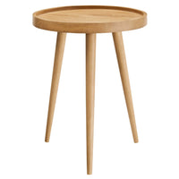 Modway Chiro Round Wood Side Table - Natural-Round End Table