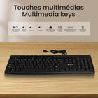 Intekview Wired Keyboard and Mouse kit - Bilingual-Ergonomic design: Thoughtfully sized for comfortable daily use and desk space optimization.