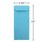 JAM Paper Enveloppes-pochettes Brite Hue en papier recyclé avec fermeture gommée, 4 1/8 x 9 1/2 po, bleu, 1000/paquet-Ouverture : au sommet