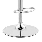Armen Living - Karter Tabouret de Bar à Hauteur Réglable en Similicuir Noir et Bois Noyer avec Base Chromée-9