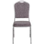 Flash Furniture HERCULES Series Crown Back Stacking Banquet Chair in Herringbone Fabric - Silver Frame-Multipurpose Banquet Chair