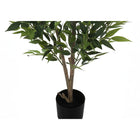 Monarch Specialties - Plante Artificielle - 47 po H - Acacia - Mis En Pot - Soie - Feuilles Vertes - Pot Noir-Aucun assemblage requis: dimensions du produit : 23 po L x 21 po L x 47 po H