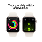 Apple Watch SE 3 - 40 mm - GPS - Starlight Aluminum Case with Starlight Sport Band - S/M-SE 3 can detect a hard fall or severe car crash, automatically help connect you with emergency services, and notify your emergency contacts. Check In can automatically notify a loved one when you’ve arrived at your destination