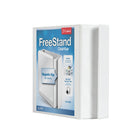 Cardinal 2" White Freestand Binder with Slant-D Rings-Magnetic flap closures connect when closed to keep binder in a secure standing position