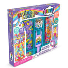 Rainbow Loom Fluff Band Bracelet Kit - 600 Bands - 16 Charms - 25 Beads-Comes with the new Auto Loom POP