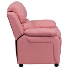 Flash Furniture – Fauteuil en vinyle inclinable pour enfant avec espace de rangement, style contemporain, rose-Mousse ignifuge CA117