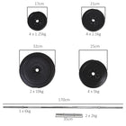 Soozier 145 lb Adjustable Dumbbell & Barbell Set-Cement mix with PE to avoid damaging the floor and is suitable for home use 