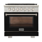 Kucht 36" KFX-X Series Pro Style Propane Gas Range - Stainless Steel/Black-New true simmer burners for precise low heat cooking