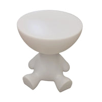 Plata Import Teddy 16.5"W Round Side Table - White-Material high-quality plastic 