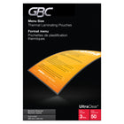 Swingline - Pochettes de plastification GBC UltraClear, de 3 mm, menu - transparent - paquet de 50-Plastifieuses thermiques