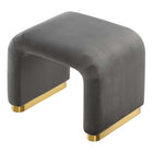Modway Koda Performance Velvet Waterfall Stool - Brass/Storm Grey-8