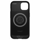 Spigen Slim Armor Mag Case for iPhone 13 - Gunmetal-Built-in magnetic ring for MagSafe accessories and charging functions.