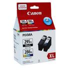 Canon PG-295XL/CL-286XL Genuine Ink Cartridge - High Yield - Black, Cyan, Magenta, Yellow-With Genuine CL-286XL Color Ink and Canon photo paper, this ink protects your photos from fading