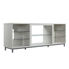 Manhattan Comfort Brighton 60" Modern TV Stand - Beige-6 Metal Legs with 3.15" Floor Clearance