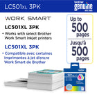 Brother Genuine LC501XL 3-Piece Ink Cartridge Set - High Yield - Cyan - Magenta - Yellow-Brother Genuine LC501XL3PKS 3-Pack High Yield Cyan, Magenta, and Yellow Ink Cartridges deliver consistent, reliable performance