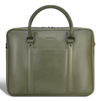 Champs Onyx Leather Briefcase - Khaki-CHAMPS Onyx Collection Briefcase