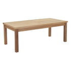 Modway Marina Outdoor Patio Teak Rectangle Coffee Table - Natural-Solid teak wood construction